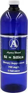 Silica Supplements by Angstrom Minerals - Liquid Ionic Silica Mineral Water 32oz 700ppm