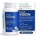 NatureCity True-Vision Eye Health Supplement - Pflanzenbasiertes Lutein und Zeaxanthin mit High Potency Saffron 20mg - Blauer Lichtschutz, Unterstützung Zentrale und Nachtsicht (30 Veggie Kapseln)