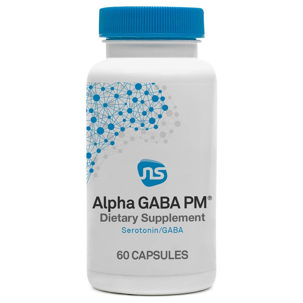 NeuroScience GABA PM Calm Sleep Aid pour les adultes - 400mg L Theanine Supplément avec 5 HTP pour le soutien du cerveau et le magnésium pour le sommeil - Soothe an Overactive Mind & Racing Thoughts (60 Capsules)