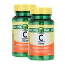 Vitamin C 500mg with Rose HIPS – 100 Tablets, Vegan Vitamin C Supplement for Men and Women, Gluten Free, Daily Vitamina C Natural Antioxidant Support (Pack of 2)