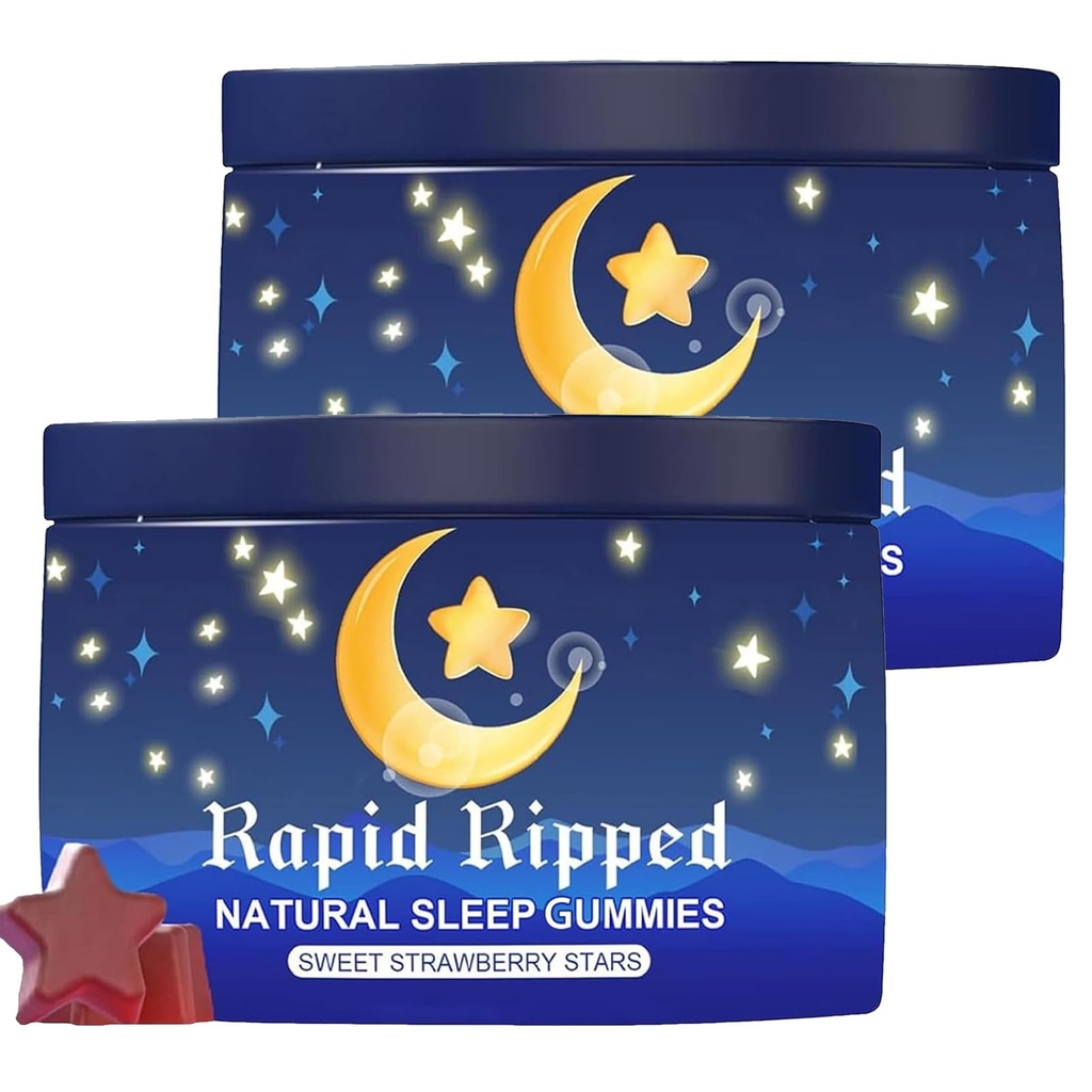 JRR LyraSleep Natural Sleep Aid Gummies - Fall Asleep Quickly and Gently in 30 Minutes- Effective Melatonin 6 mg Sleep+ Gummies for Adults a Restful Night's Sleep -60 Count (2pcs)