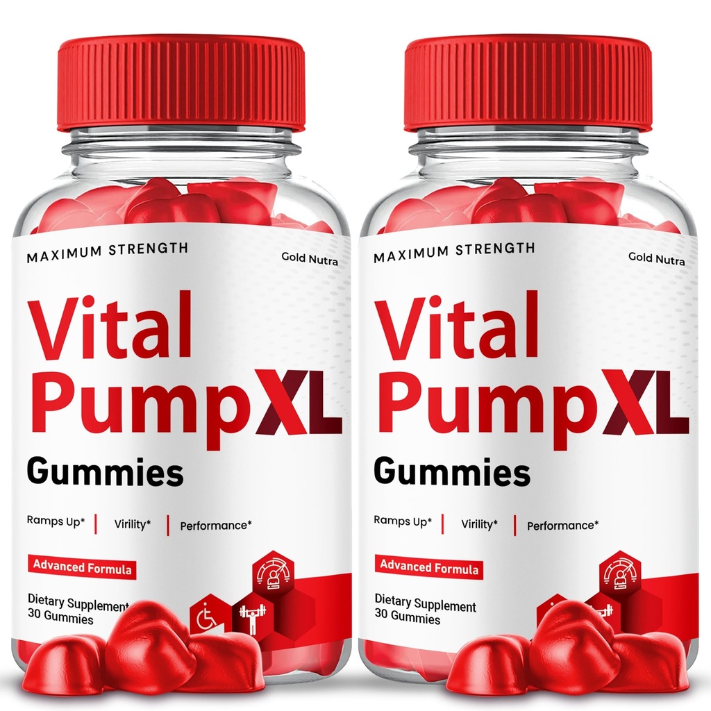 Vital Pump XL Gummies, Vital Pump XL Supplement, High Potency Max Performance, All Natural Formula (2 Pack)