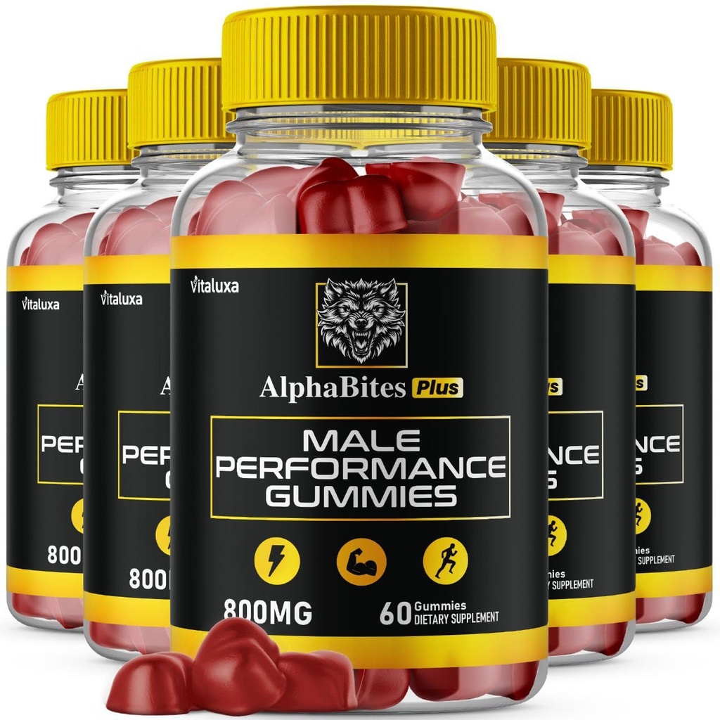 (5 Pack) Alpha Bites Gummies, Alphabites 7 in 1 Performance Blend Gummy Vitamin Supplement Advanced Formula, Alfa Bite Alfabites Maximum Strength Premium Support All Natural Ingredients (300 Ct)