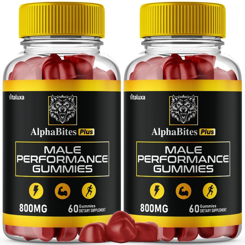(2 Pack) Alpha Bites Gummies, Alphabites 7 in 1 Performance Blend Gummy Advanced Formula Vitamin Supplement, Alfa Bite Alfabites Maximum Strength Premium Support All Natural Ingredients (120 Ct)