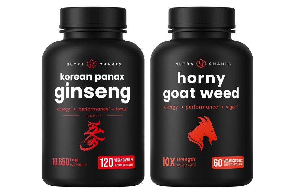 NutraChamps Korean Ginseng und Horny Goat Weed Bundle
