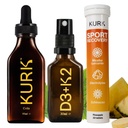 Vitamin D3 K2 Oral Spray, Sport Electrolyte Tablets (Pineapple 20 Tabs), and High Strength Liquid Curcumin Oil from Turmeric (Cola 3.2 Fl Oz)