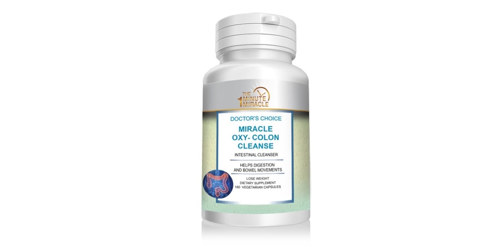 Miracle Oxy-Colon Cleans & Total Body Detox -120 Capsues