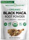 Bio, Raw Peruvian Black Maca Root Powder - Premium USDA Zertifiziert, Ideal für Männer und Frauen, Boost Workouts, Enhance Muskel Erholung, Non-GMO, Vegan Superfood, 16 Unze