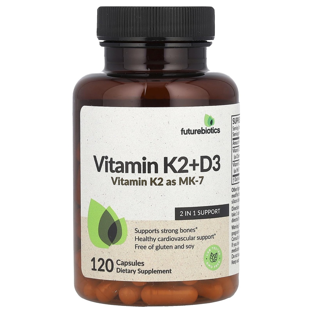 Futurebiotics Vitamin K2 + D3, 120 Kapseln