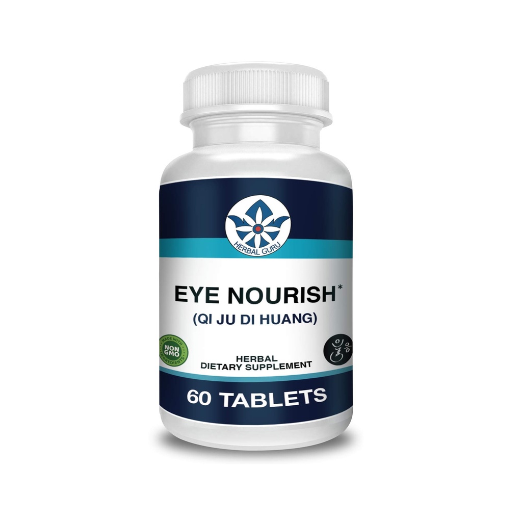 Herbal Guru Eye Nourish (Qi Ju Di Huang) Herbal Support Supplement, 60 Vegetarian Capsules