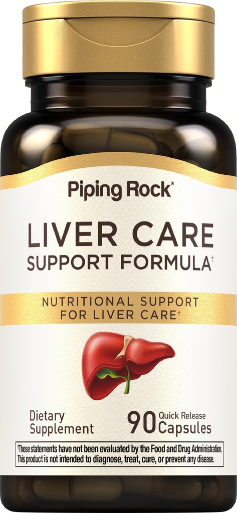 Piping Rock Liver Cleanse Complex | 90 Kapseln | Leberpflegeunterstützung Formel | Nicht-GVO, glutenfreie Ergänzung