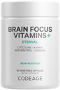 Integratore Nootropico con Citicolina come Cognizin, Panax Ginseng, Resveratrolo, Gotu Kola, Vitamina B12 Methylcobalamin - Consegna Liposomal - Non-GMO - 60 capsule
