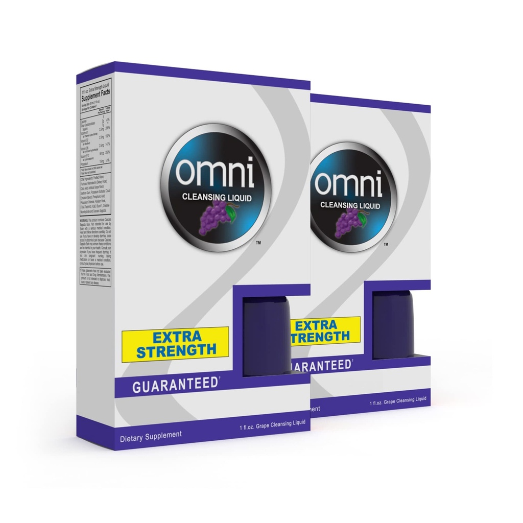 Wellgenix Omni Herbal Cleanse Detox Drink - 1oz Grape Flavor - Detox Cleanse - Quick One Hour Detox Drink - Flush Your System of Toxins for a Full Body Detox Cleanse (