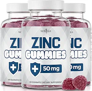 NEU AGE Zink-Gummien - 50mg hohe Immun-Booster Zink-Ergänzung, Immunabwehr, Leistungsstarke natürliche Antioxidanz, Non-GMO 180 Count (Pack mit 3)