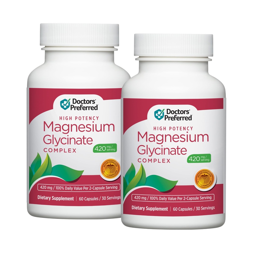 Doctors' Preferred Magnesium Glycinate Complex - Heart & Mood Support 120 Count