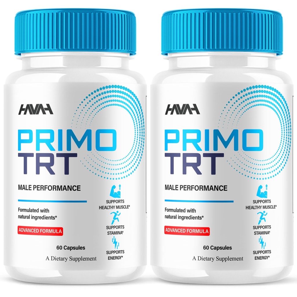 (2 Pack) Primo TRT Supplement PrimoTRT Maximum Support Capsules, Primo TRT Maximum Strength Advanced Support Multivitamin Formula Overall Health & Wellness, Primo TRT Supplement Pills (120 Capsules)