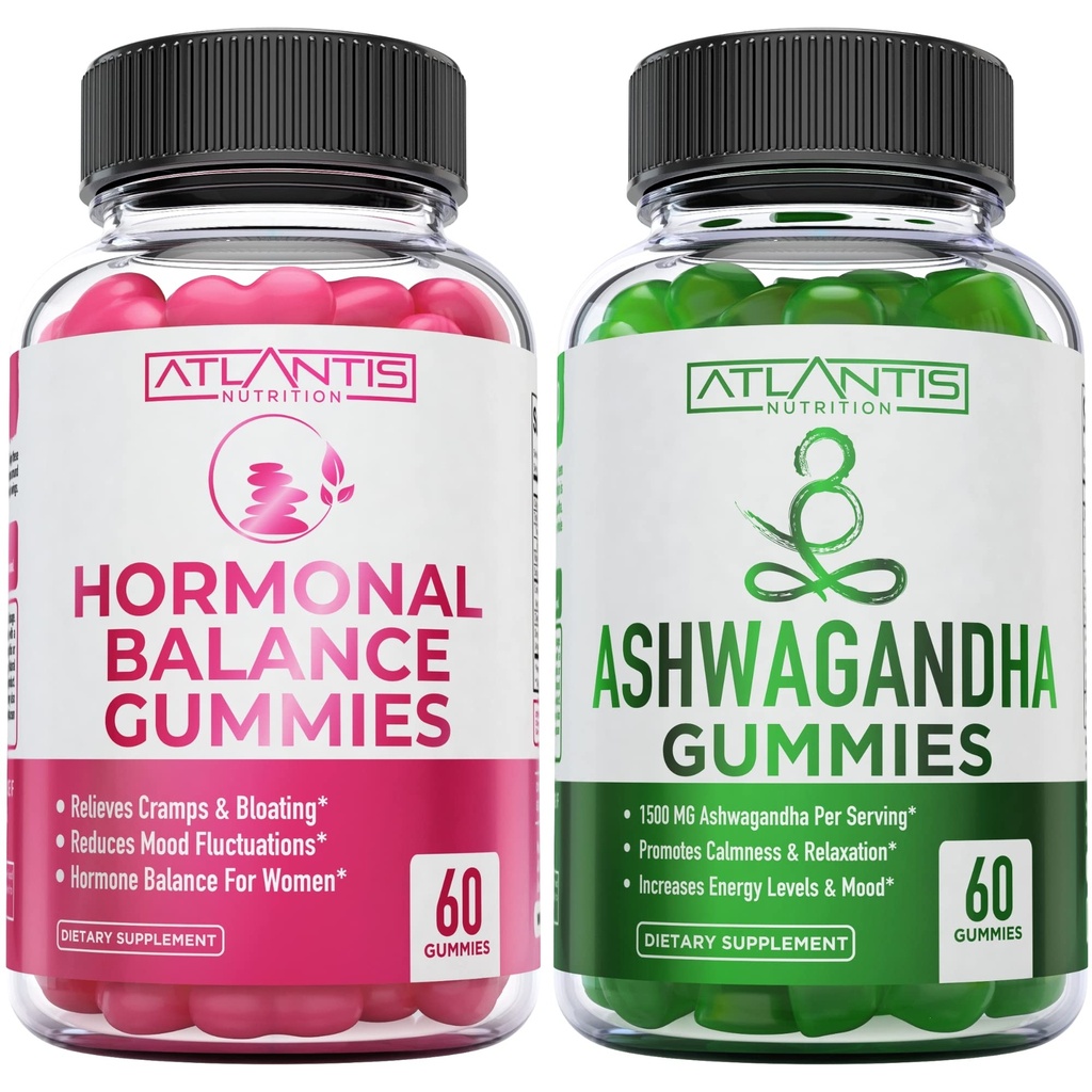Ormonale equilibrio PMS sollievo Gummies + Ashwagandha Gummies