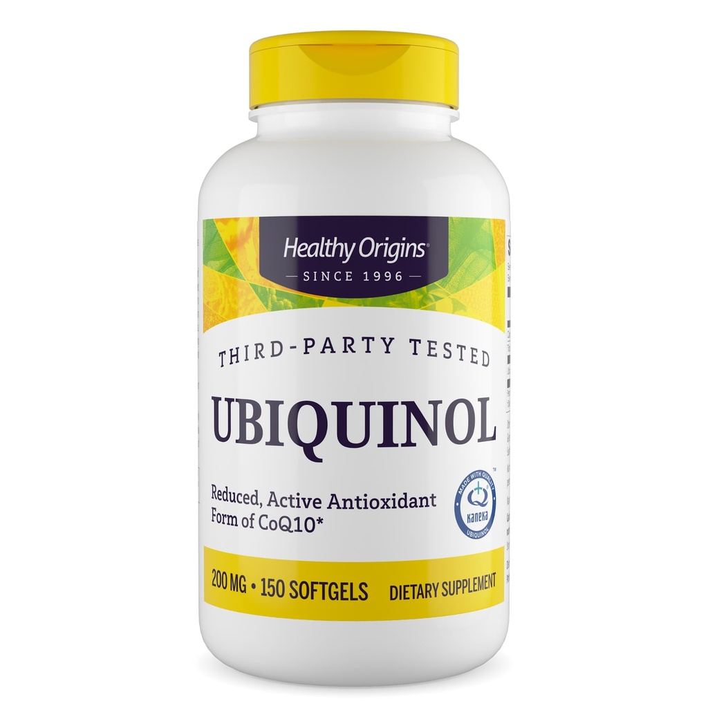 Gesunde Ursprünge Ubiquinol (Active Form von CoQ10), 200 mg - Kaneka Ubiquinol Ergänzungen für Herzgesundheit & Antioxidans Unterstützung - Glutenfreie & Non-GMO Ergänzung - 150 Softgels