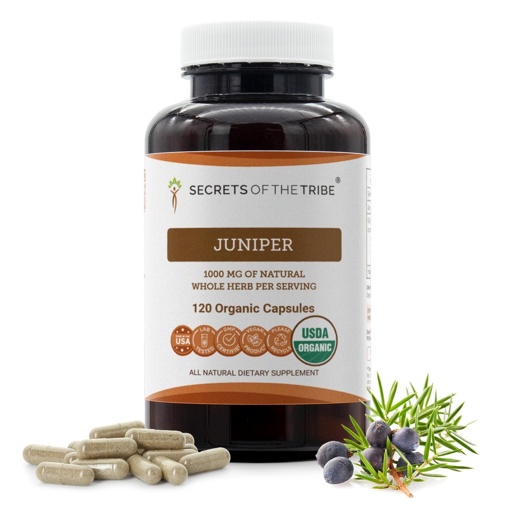 Geheimnisse der Tribe Juniper 120 Kapseln, 1000 mg, USDA Organic Juniper (Juniperus communis) Getrocknete Beere (120 Kapseln)