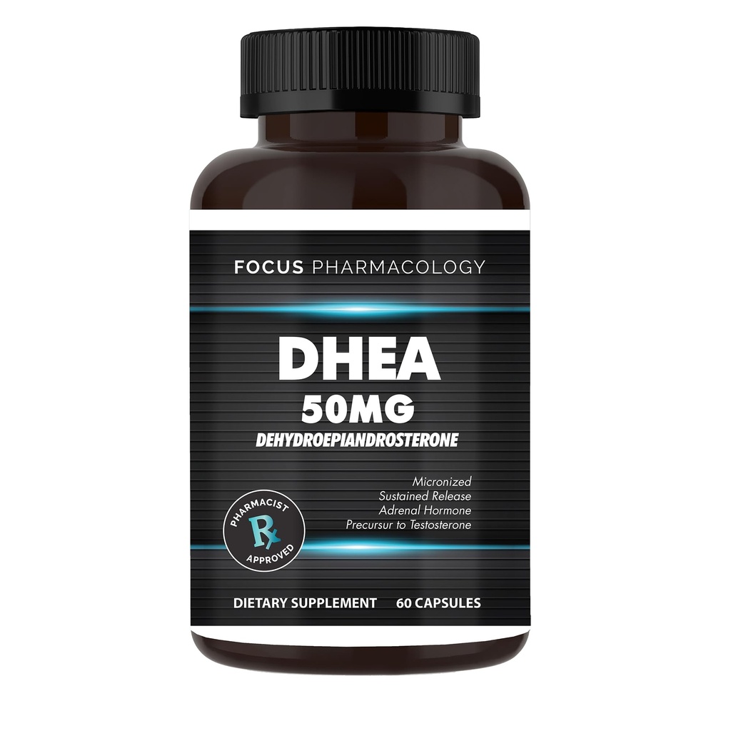 DHEA 50MG – 180 Capsules Supports Energy Levels & Healthy Aging for Men and Women