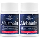 Fogoro Powerful Melatonin -Fall Asleep Faster, Stay Asleep Longer,Easy to Take, 60 Count (Pack of 2)