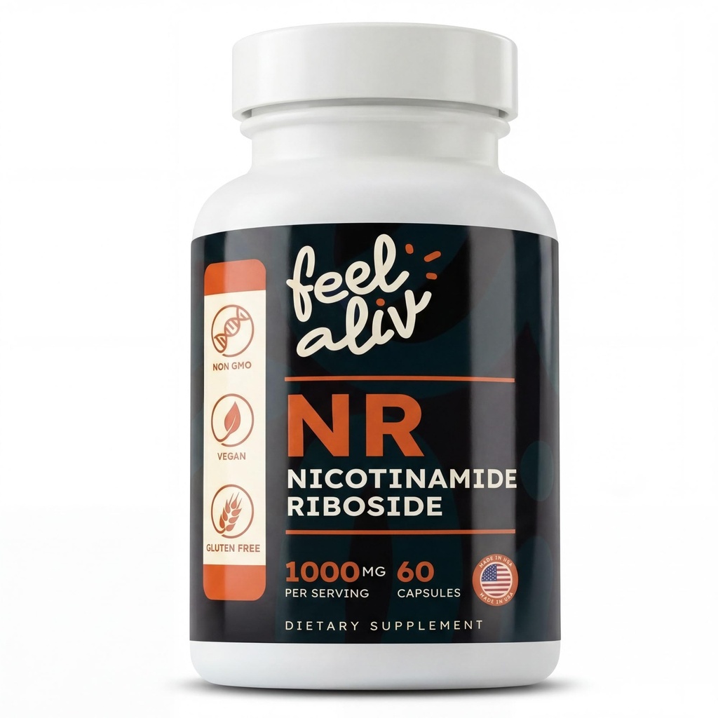 Nicotinamide Riboside (NR) Supplement 1000mg Per Serving | NAD+ Precursor | Cellular Energy & Cognitive Support | Single Ingredient | Clean Label | Vegan | 60 Capsules