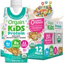 Orgain Organic Kids Nutritional Protein Shake, Fruity Cereal - Kinder Snacks mit 8g Dairy Protein, 22 Vitamine & Minerals, Obst & Gemüse, Glutenfrei, Sojafrei, Non-GMO, 8.25 Fl Oz (Pack von 12)