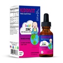 Kiddivit Baby Zinc Liquid Drops with Elderberry, Vitamin D3 & C – Gentle Immune Support Supplement – 60 Serve giornaliere, Inulina Fortified Fiber – Sugar Free, Gluten Free, Vegetariano, 2oz