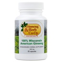 100% Pure Wisconsin American Ginseng Capsules - 500mg. Authentic Panax Quinquefolius. Potent Ground Ginseng Root - Keine Füllstoffe, Bindemittel oder andere Additive.