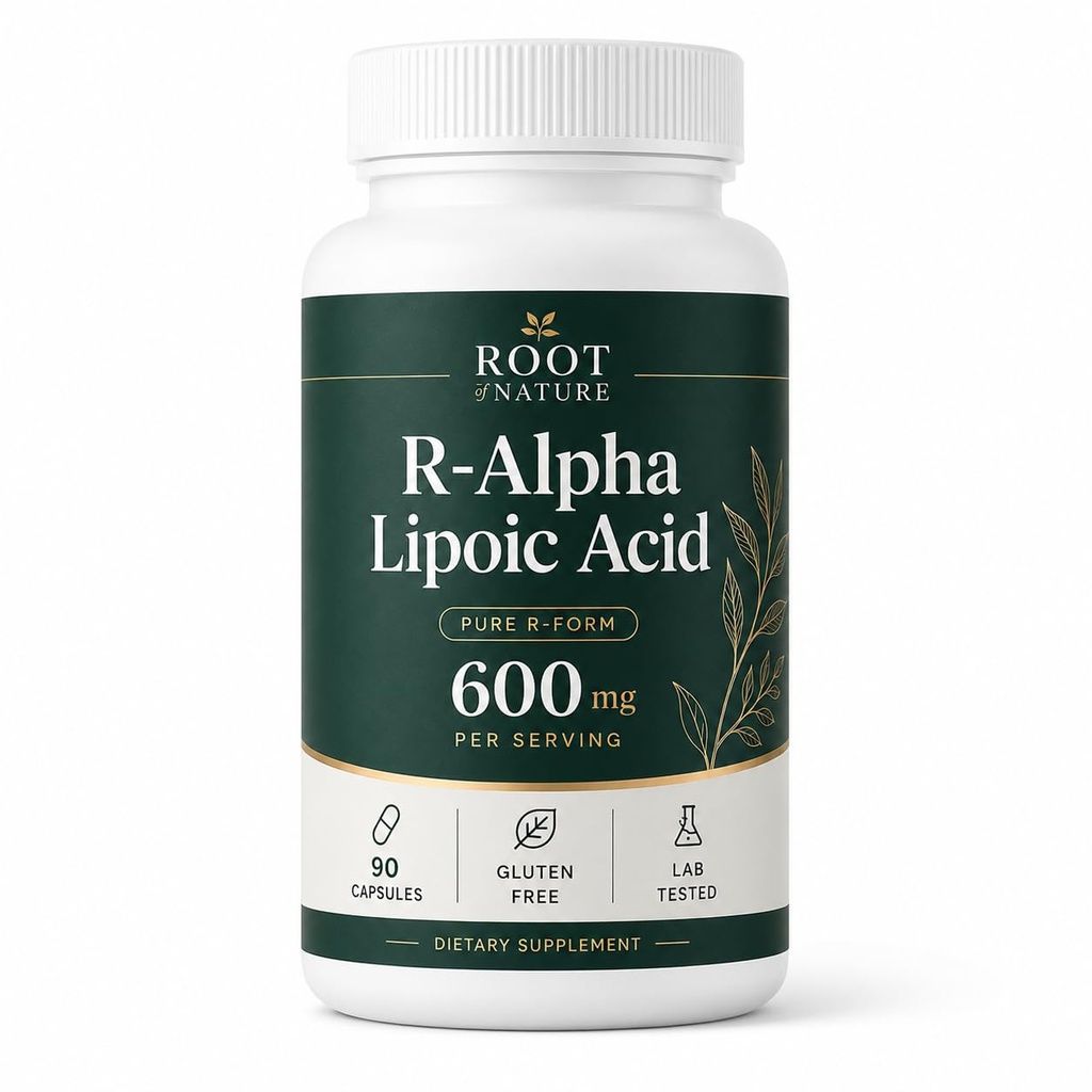 Root of Nature R-Alpha Lipoic Acid 600 mg with Coconut Oil