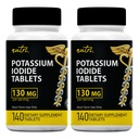 Comprimés d'iodure de potassium (paquet de 2) 130mg - 280 comprimés EXP 10/2032 - YODO Naciente - Pilules KI - Yoduro de Potasio - Suppléments Nutri