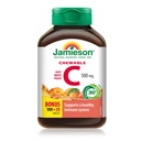 Jamieson Vitamin C Chewables 500 mg - Juicy White Peach Flavour, 120 Tablets