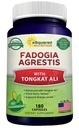 aSquared Nutrition Fadogia Agrestis 600mg et Tongkat Ali 400mg Supplément (180 Capsules) - Fadogia Agrestis Extract & Pilons complexes en poudre pour hommes et femmes