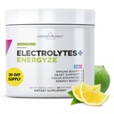 Poudre quotidienne d'électrolytes vivants, Poudre d'hydrolyse d'électrolytes avec vitamine C, Taurine, D Ribose et FOS, Mélange sans sucre de boisson d'électrolyte, Keto, Sans gluten, Saveur de citron, 30 portions