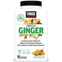 FACTEUR DE FORCE Gingembre doux Chews pour le soulagement des nausées, la maladie de mouvement et la maladie du matin, supplément de gingembre avec vitamine B6 pour le soutien digestif, non-OGM, arôme de gingembre de citron de miel, 60 chews doux