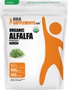 BulkSupplements.com Polvere di erba organica Alfalfa - Supplemento Alfalfa, Polvere verde Superfood - Vegan & Gluten Free, 5g per porzione, 500g (1.1 lbs) (Pack of 1)