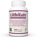 Lithium Aspartate 10mg | Supporta la funzione cognitiva e la salute del cervello con l'invecchiamento | certificato NSF | promuove la precisione mentale, sano umore e longevità | integratore naturale | 100 capsule