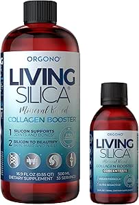 Orgono Living Silica Kit | Mineralbasierte Collagen Booster Liquid & Concentrate Drops (Travel Size) | Vegan | Unterstützt Joint & Bone Health, Collagen & Elastin Produktion, Glowing Skin.
