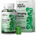 Gummées de racines à nerfs sauvages et organiques 7500mg - Supplément de soutien pour les tracts urinaires pour les hommes et les femmes avec extrait de racines à nerfs à nerfs - 60 Gummées Vegan, non OGM