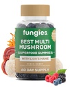 Fungies Multi Gommies de Champignons pour hommes et femmes - Supplément de Champignons comprend Lion, Manille, Cordyceps, Reishi, Chaga, Shiitake, Maitake & Turkey Tail - Sans gélatine, Sans gluten et Vitamines de Gummy végétalien