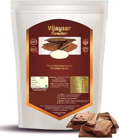 SENTA Biotic Vijaysar Powder (Pterocarpus Marsupium) Vijay SAR Powder - 200gm for Diabetes