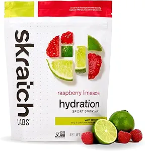 Schkrats Hydration Powder | Sport Drink Mix | Elektrolyte Pulver für Übung, Ausdauer und Leistung | Raspberry Limeade mit Koffein | 20 Servierungen | Non-GMO, Vegan, Kosher