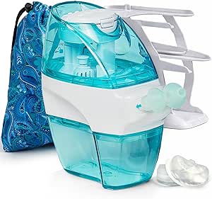Navage Deluxe Bundle Nasal Bewässerungssystem - Saline Nasal Rinse Kit mit 1 Nasenreiniger, 30 Salz Pods, Paisley Reisetasche und 1 Countertop Caddy