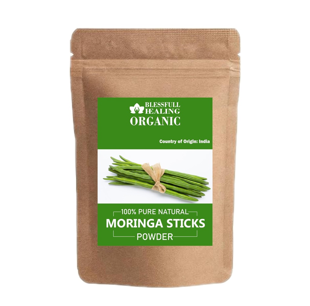 Blessfull Healing Organic Moringa Sticks Powder 100% Pure Natural 200 Gram / 7.05 oz