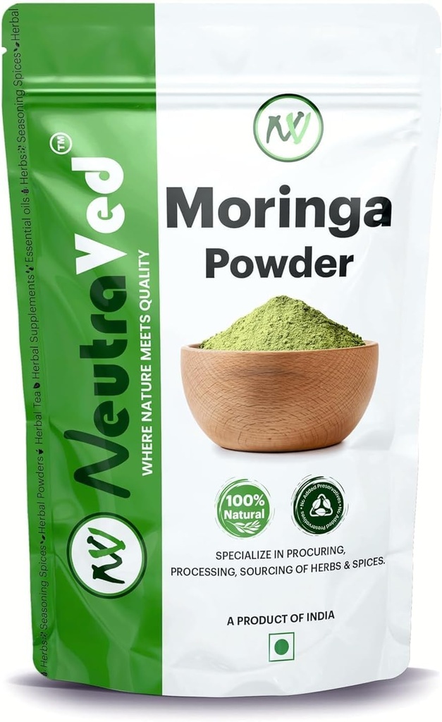 Generic Natural Moringa Powder for Weight Loss Moringa Leaf Powder for Immunity, Skin & Hair 200gm