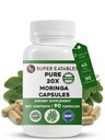 Moringa Oleifera 20:1 Extract 450mg, 90 Vegan Capsules (45 Day Supply) – High Strength Leaf Powder Supplement, Non-GMO, No Additives, Lab Tested, Pure & Potent, Easy to Swallow