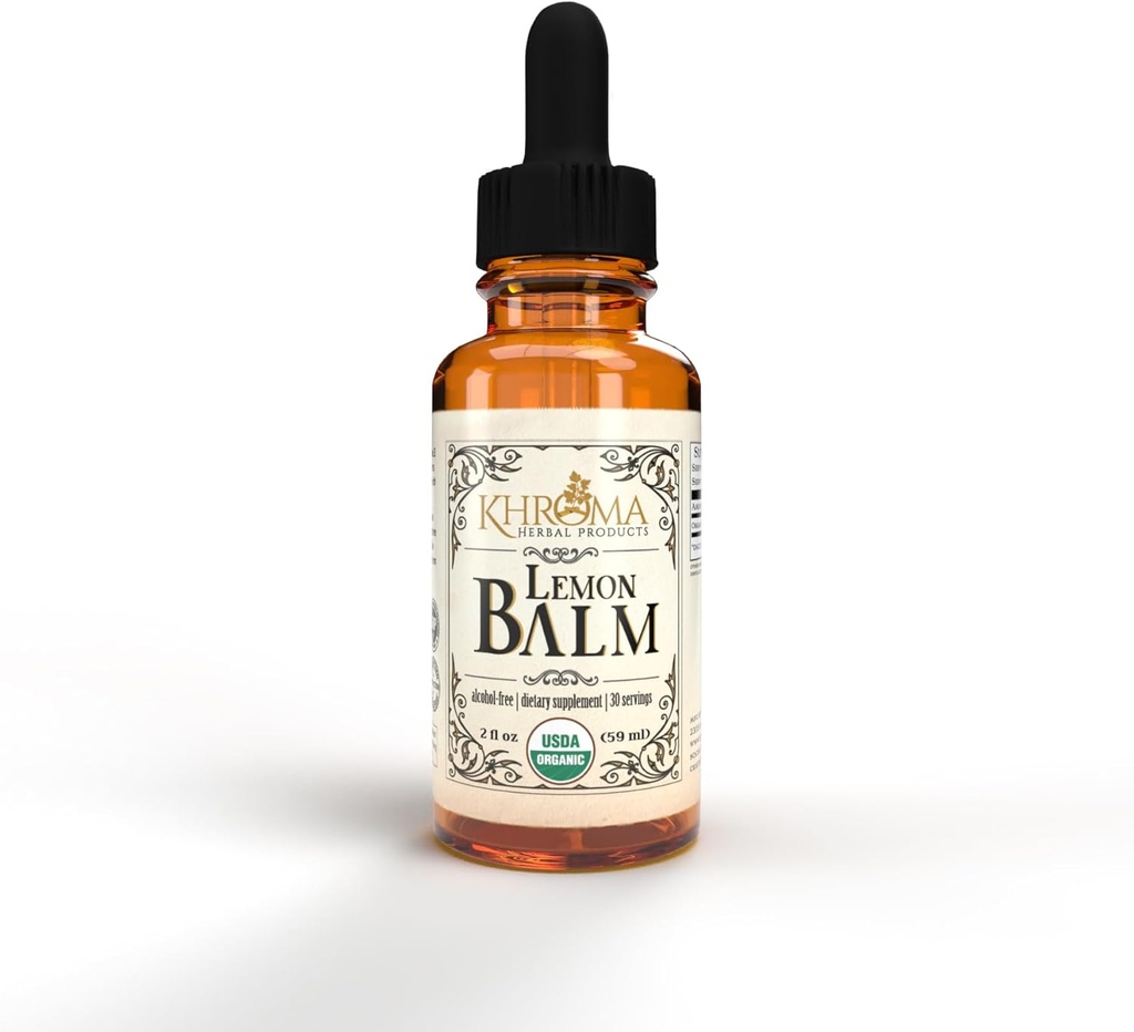 Khroma Herbal Products Organic Lemon Balm 30 Serve - 800 MG Per Serving - 2 FL OZ Liquid - Melissa Officinalis