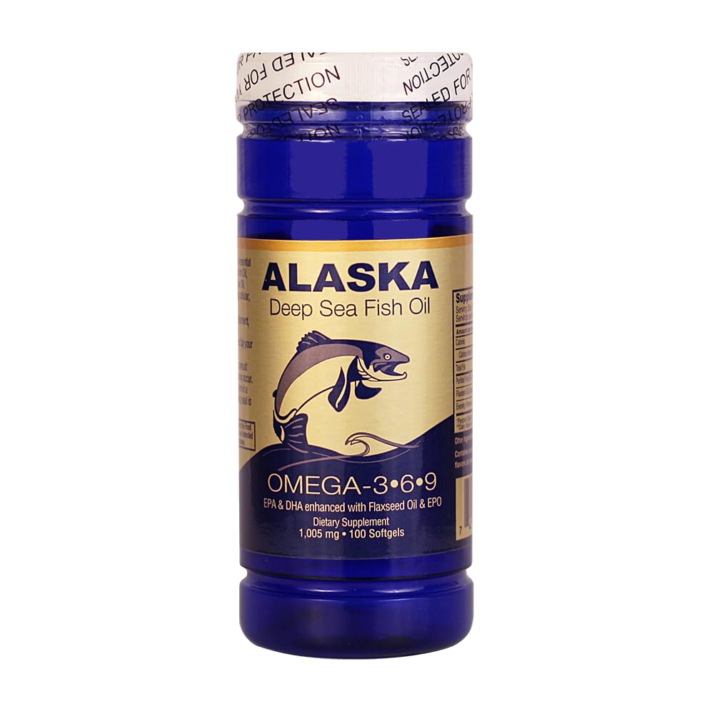 Alaska Deep Sea Fischöl, Omega 3,6,9 1000 Mg 100 Softgels nach NZB