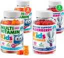 DR. MORITZ Elderberry Gummies for Kids (60 Count 2 Pack) e Kids Multivitamin Gummies Bundle (60 Count, 2 Pack) - per il supporto immunitario dei bambini e la salute generale