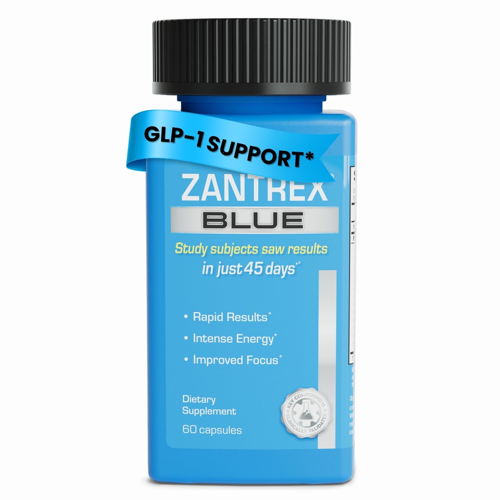 Zantrex Blue Energy & Thermogenesis Boost Energy | Weight Management Supplement für Appetitkontrolle, Erhöhte Kalorienverbrennung und unterstützt GLP-1 Levels | 60 Kapseln